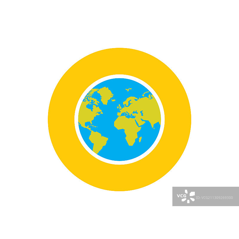扁平风格的地球概念图标图片素材