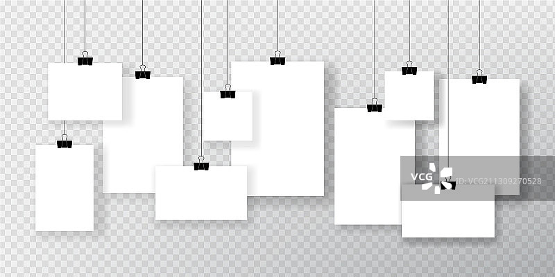 透明背景上的纸张海报模板图片素材