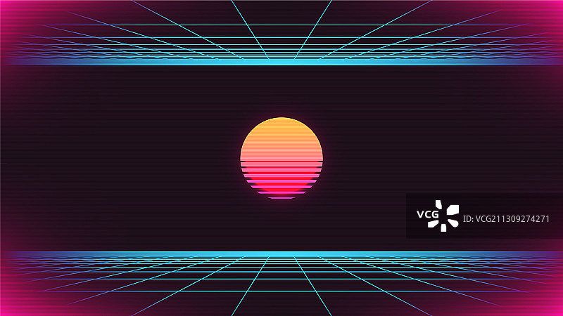 合成器浪潮抽象复古未来80年代背景图片素材