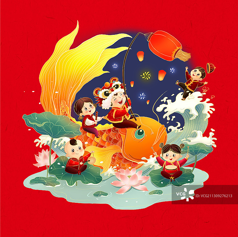 年年有鱼图片素材