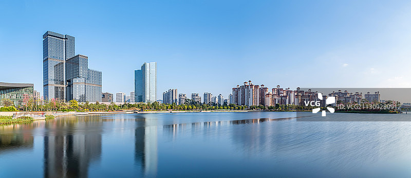 广州南沙城市天际线图片素材