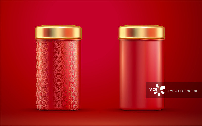 三维茶叶罐包装小样图片素材