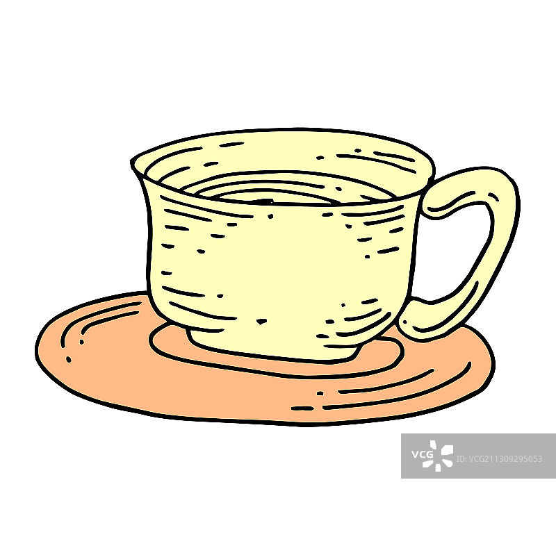 带茶托的茶杯和茶杯图片素材