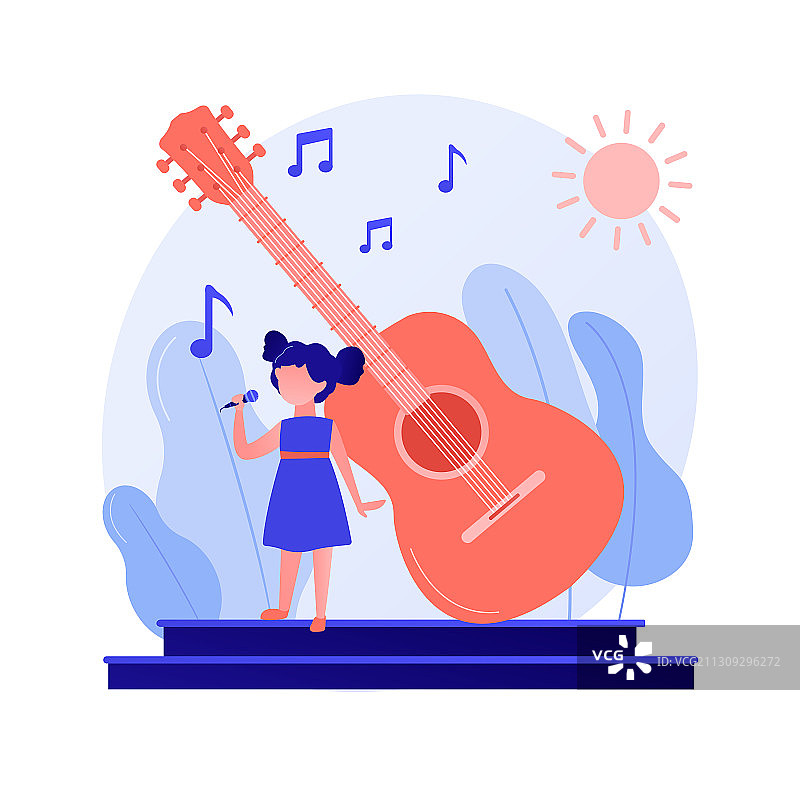 受欢迎的歌手独唱表演概念图片素材