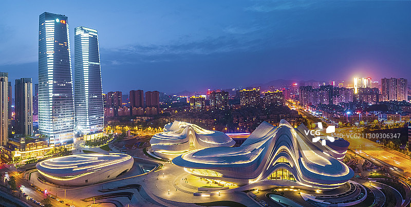 航拍长沙梅溪湖国际文化艺术中心图片素材