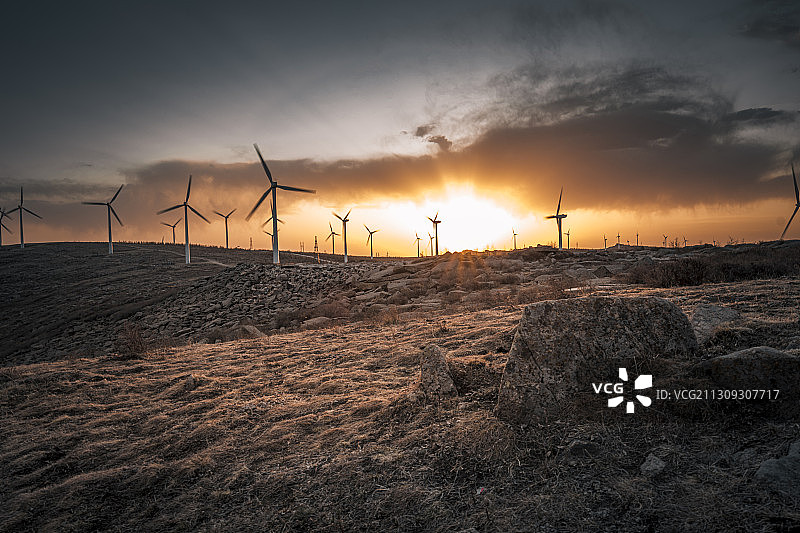 冰山梁日落图片素材