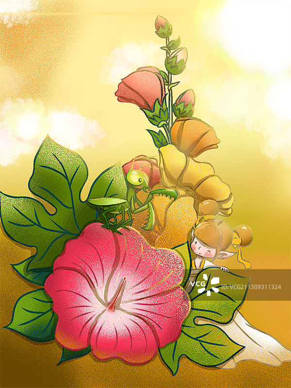 二十四节气Q版卡通插画之芒种图片素材