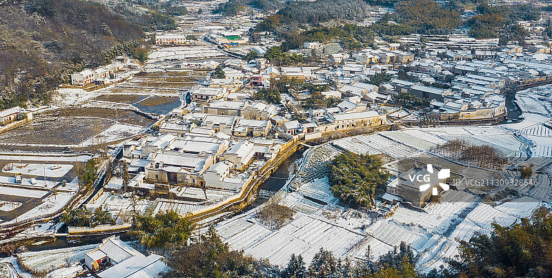 黄田古民居~皖南雪景图片素材