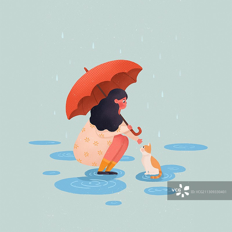 下雨天的遇见图片素材