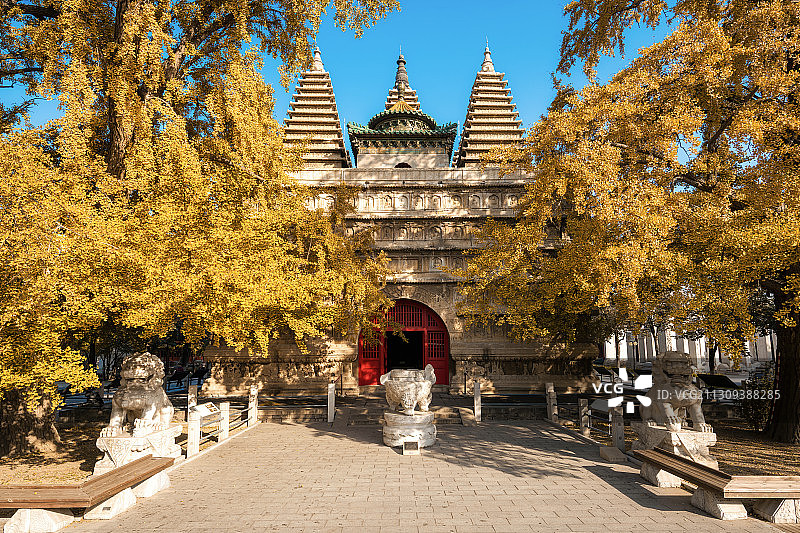 五塔寺秋图片素材