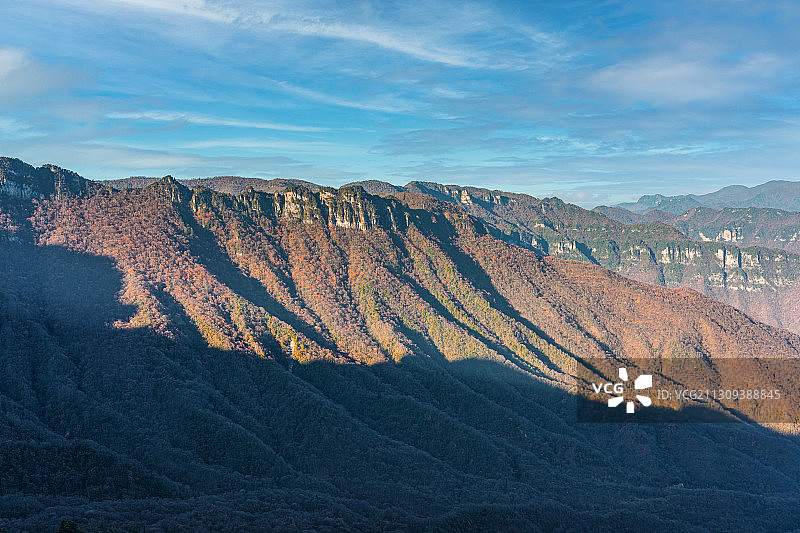 航拍神农架天燕景区秋色图片素材