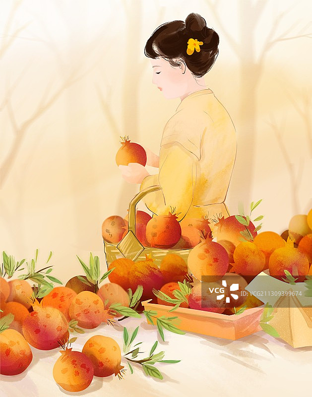 美味又营养有机水果甜石榴图片素材