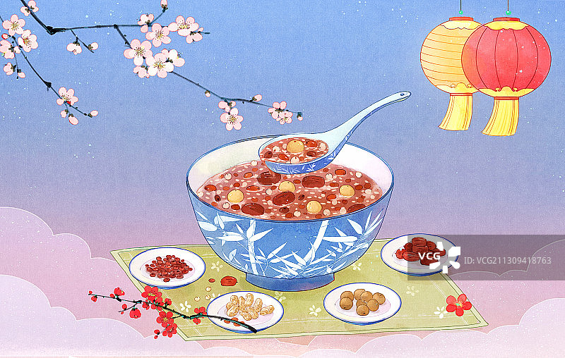 横板腊八粥1图片素材