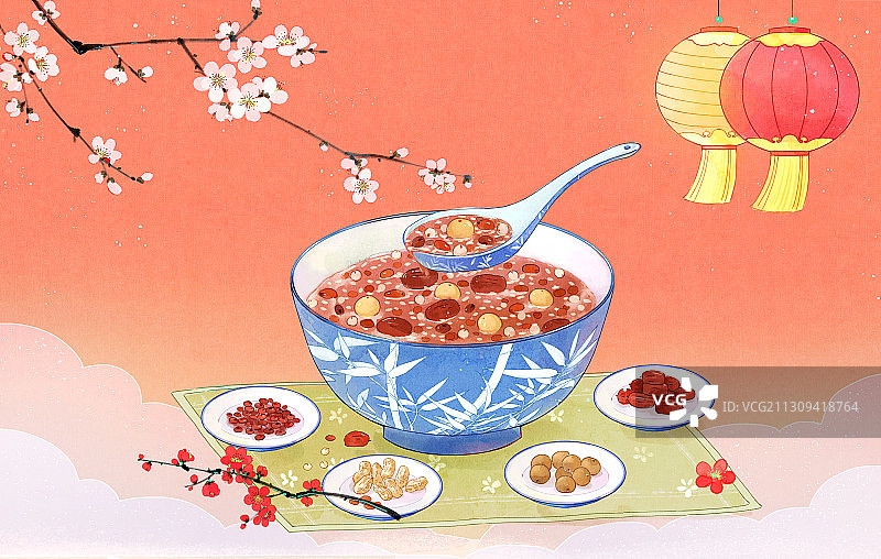 横板腊八粥2图片素材