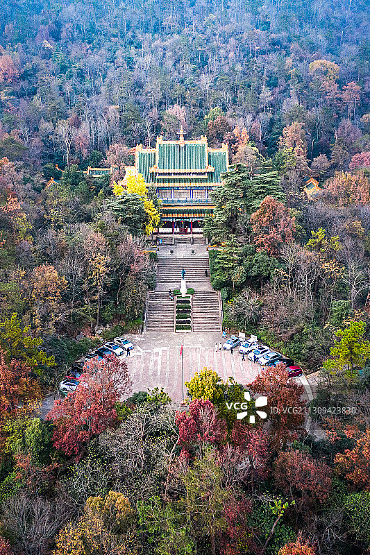 藏经楼秋色图片素材