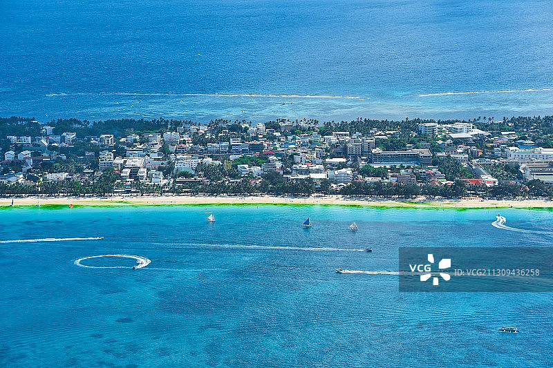 俯瞰长滩岛图片素材