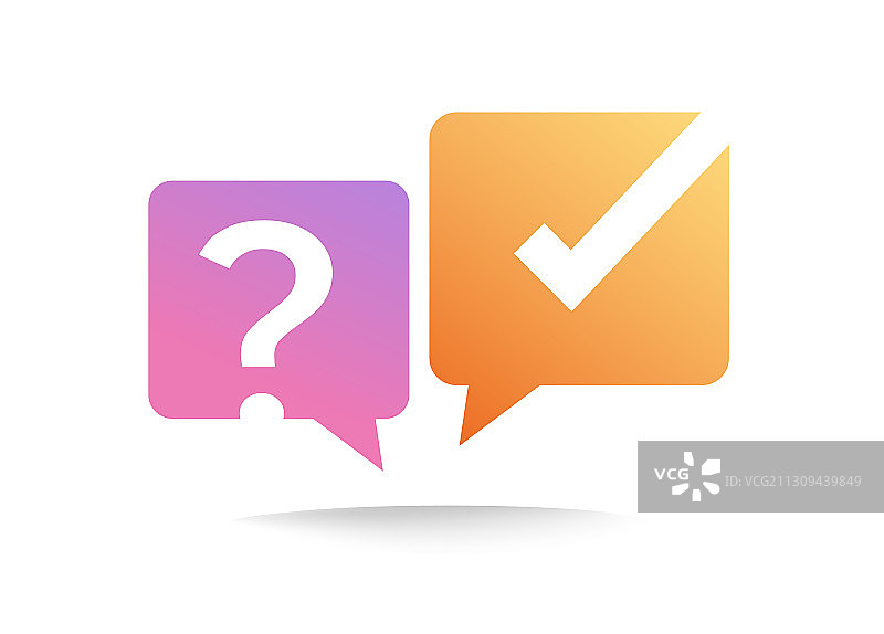 问答投票Logo图标或访谈讨论图片素材