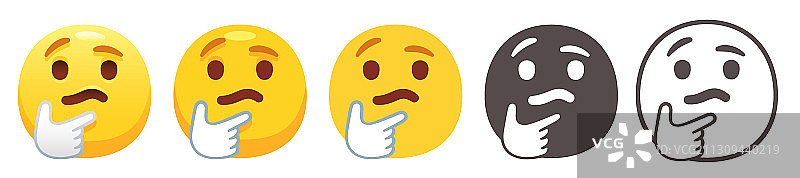 下巴拇指表情符号图片素材