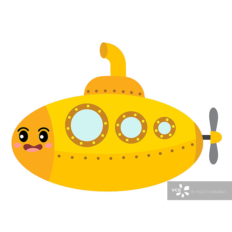 卡通潜艇交通工具图片素材