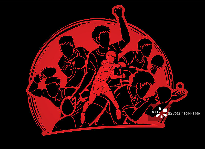 乒乓球运动员图片素材