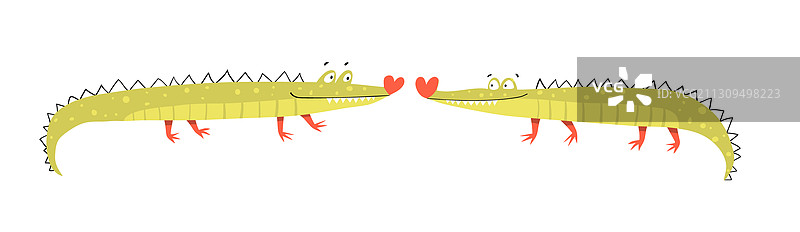 有趣又滑稽的小鳄鱼们图片素材