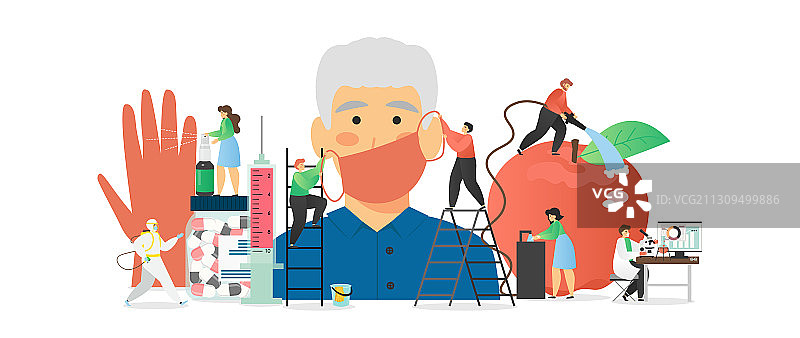 个人与食品卫生冠状病毒预防图片素材