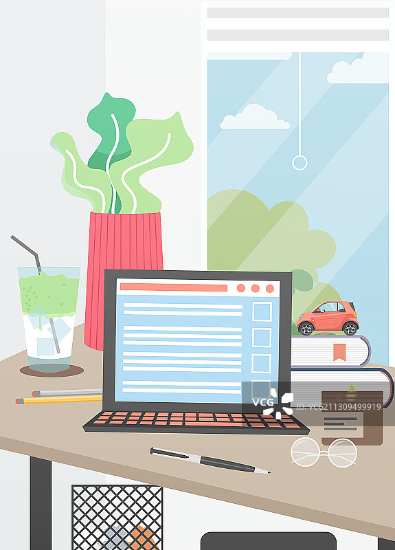 家庭办公室室内海报设计模板图片素材