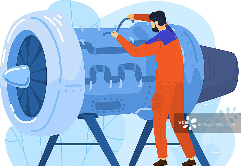 飞机发动机工程师男性角色图片素材