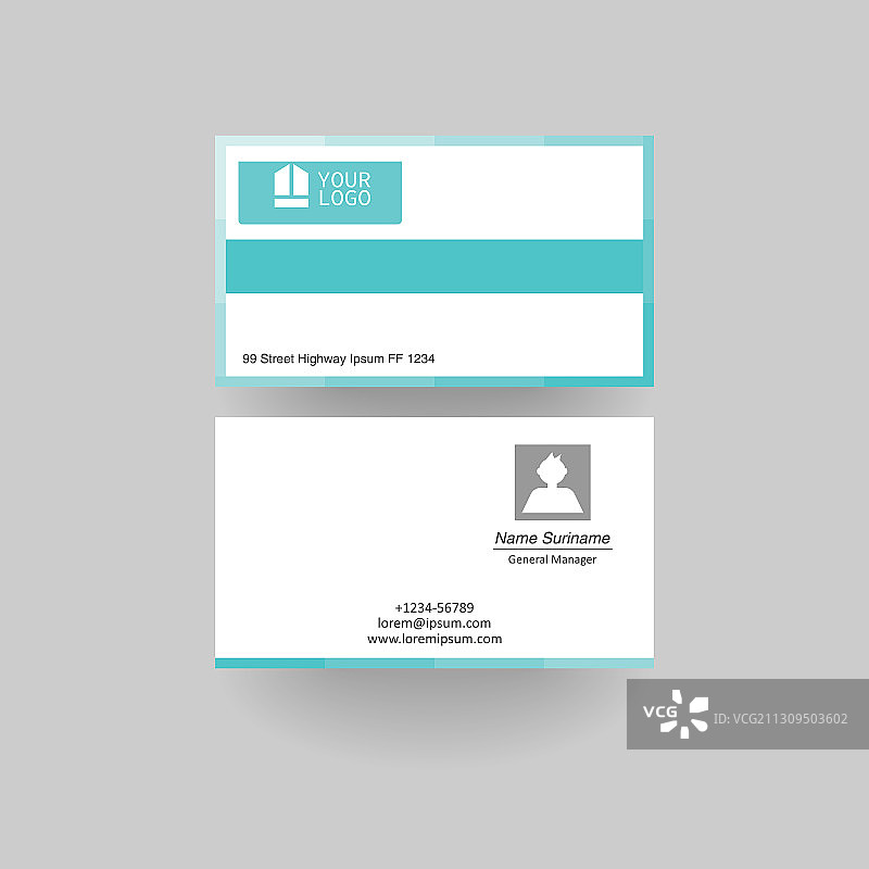 现代抽象名片模板设计图片素材