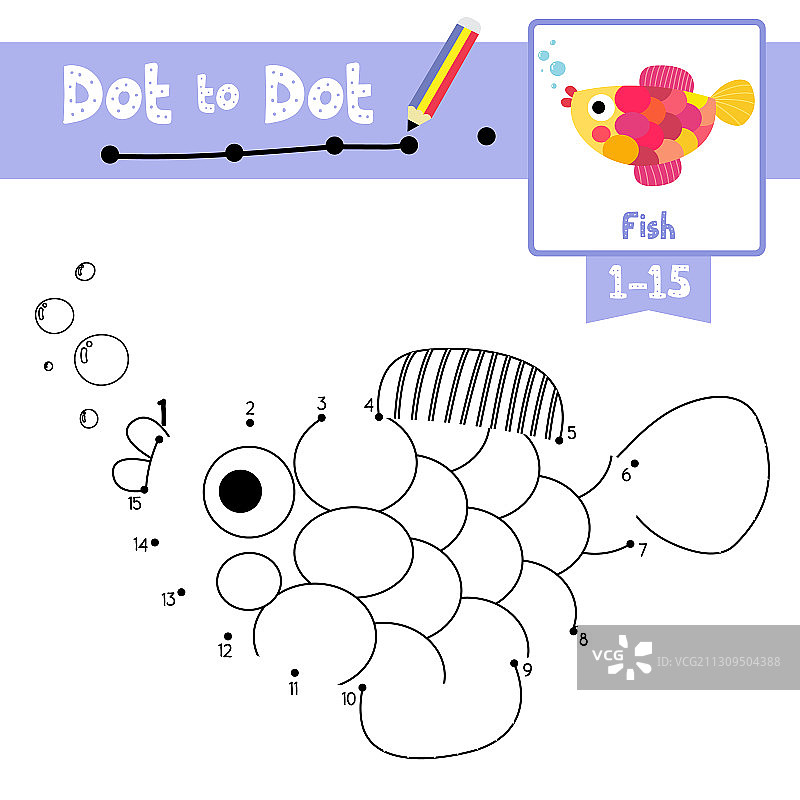 点到点的教育游戏和着色书图片素材