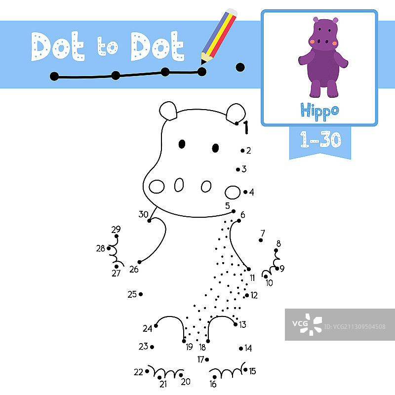 点到点的教育游戏和着色书图片素材