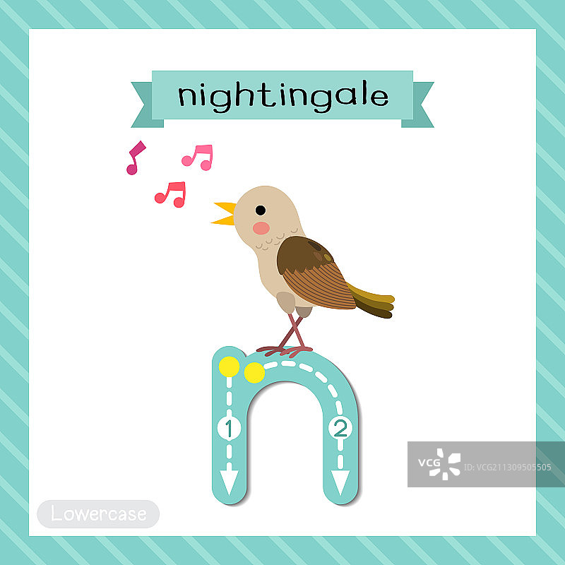 小写字母N夜莺追踪图片素材