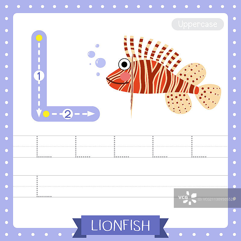 字母L大写描摹练习表图片素材