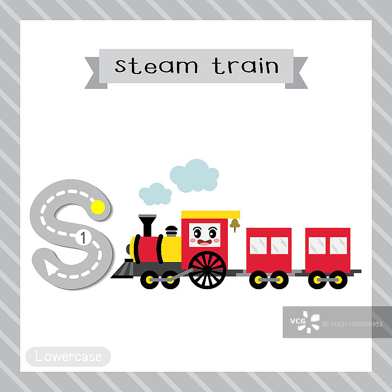 小写字母S火车头描摹图片素材