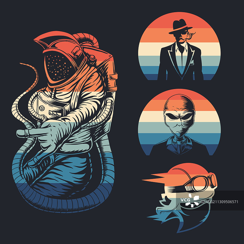 复古人物合集图片素材