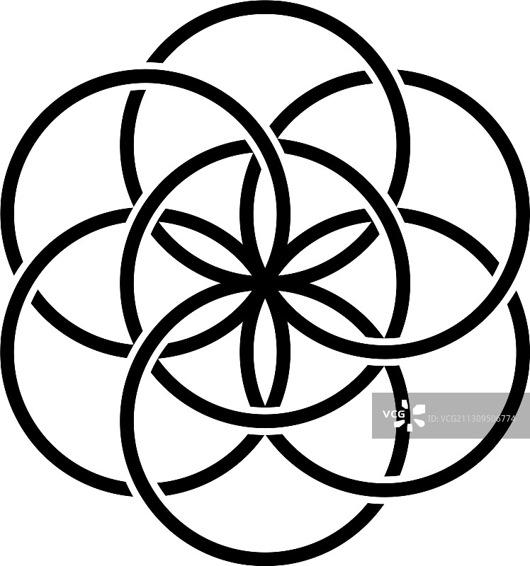 种子生命孤立神圣符号图片素材