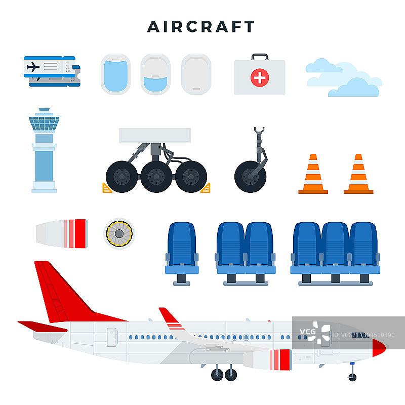 飞机及其组件飞机零件图片素材