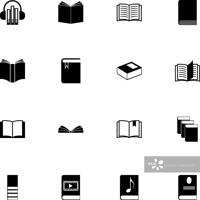 书籍图标 - 可扩展到任何尺寸 - 更改为任何图片素材