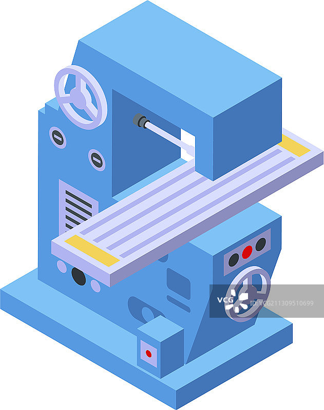 电动铣床2.5D风格图标图片素材