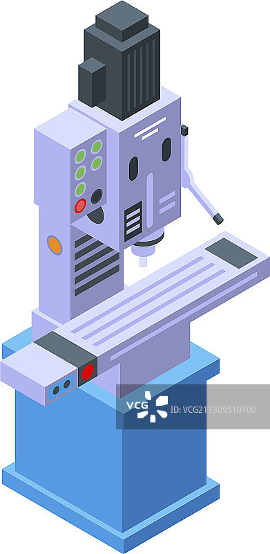 工业铣床图标2.5D风格图片素材