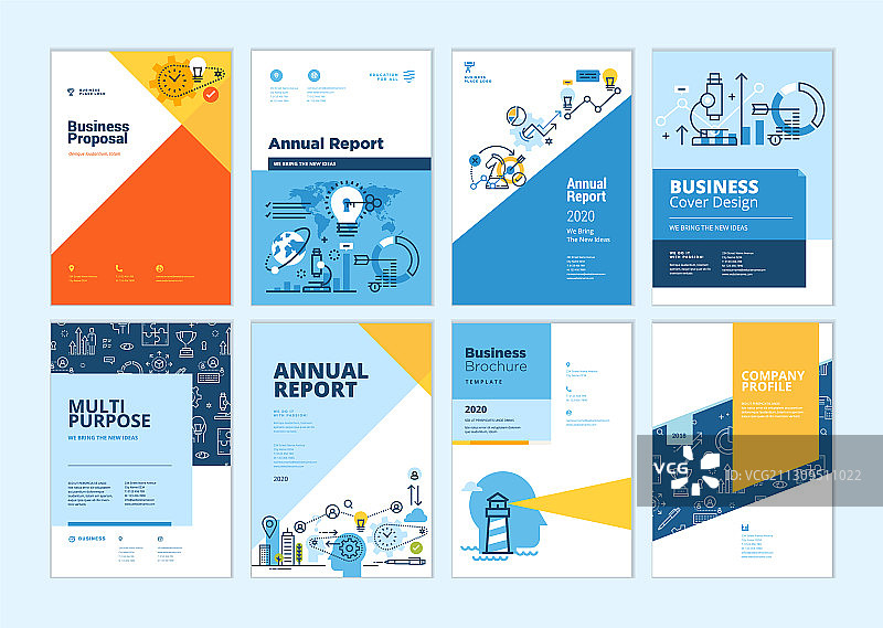 宣传册和报告设计模板系列图片素材