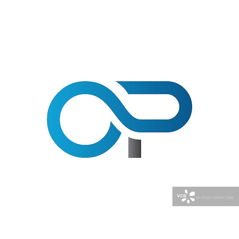 字母OP标志设计模板（抽象）图片素材