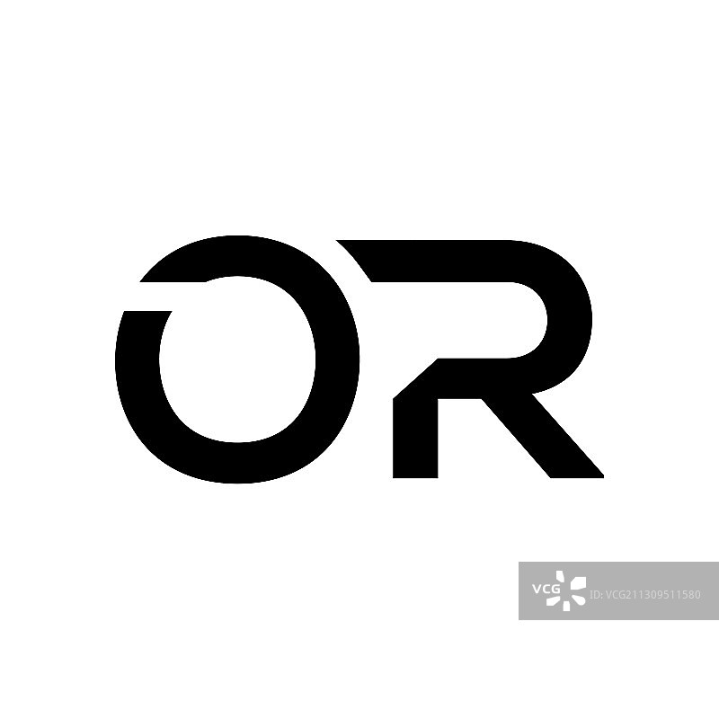 OR首字母抽象Logo设计模板图片素材