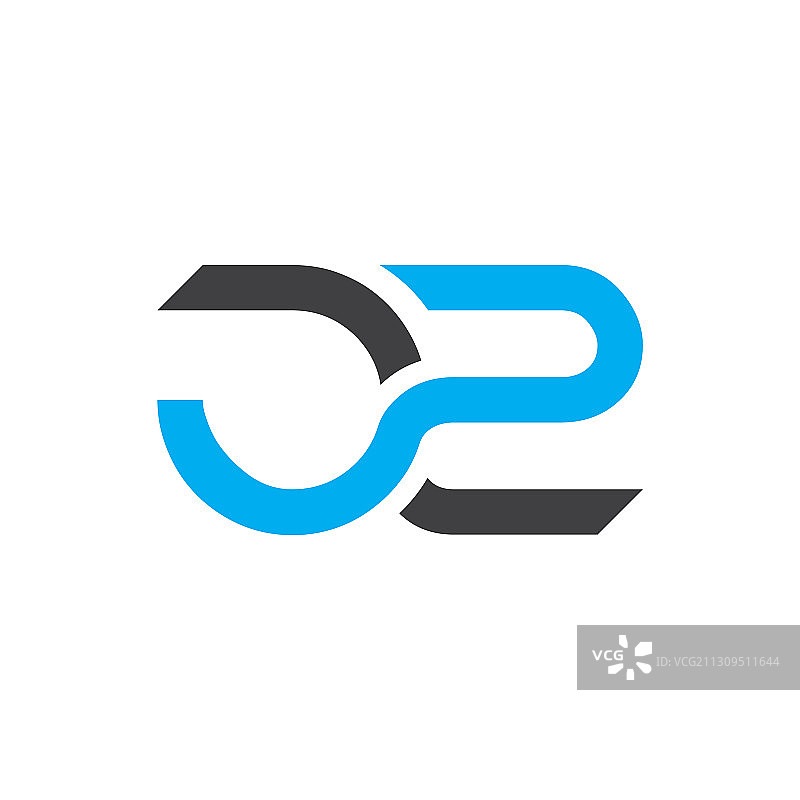 字母OZ标志设计抽象模板图片素材