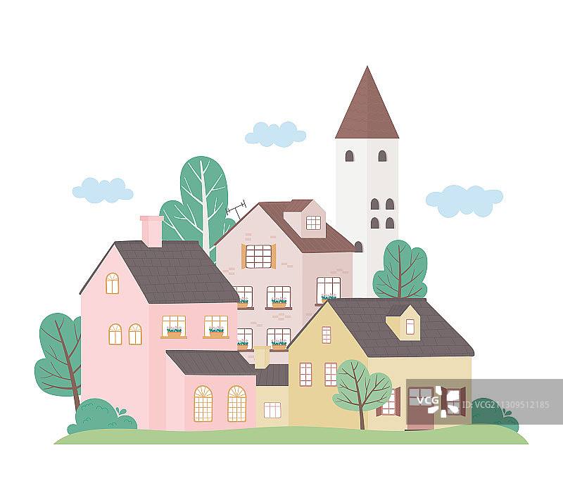 住宅区建筑图片素材