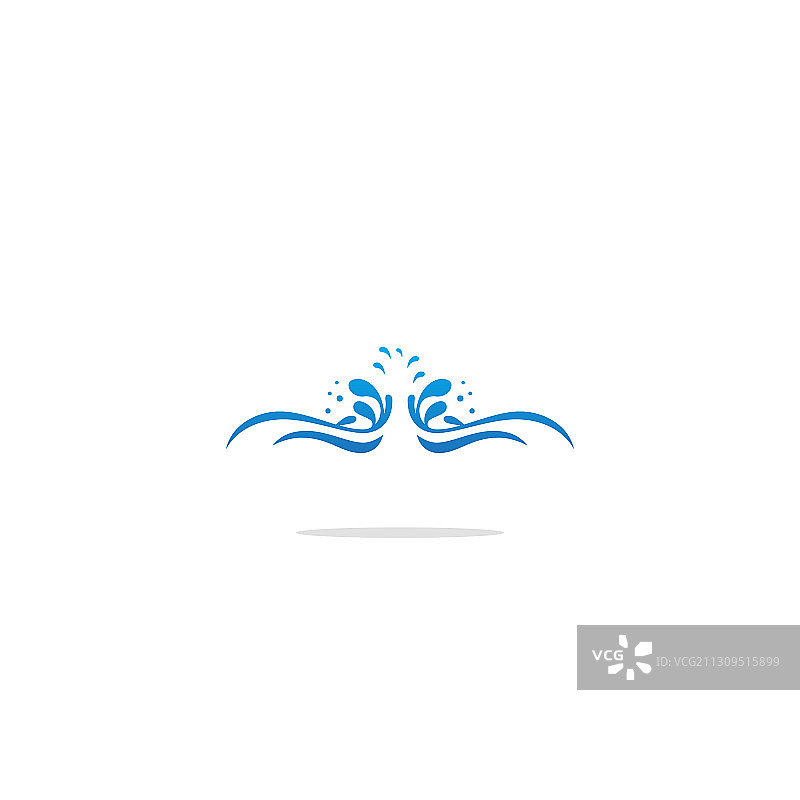 水花波浪Logo图片素材