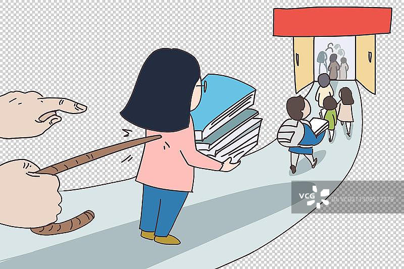 被父母逼迫考公的年轻人元素图片素材