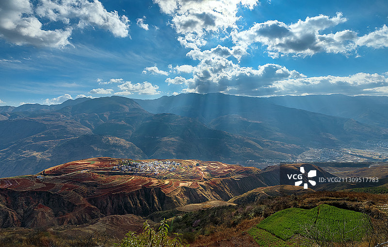 云南东川落霞沟图片素材