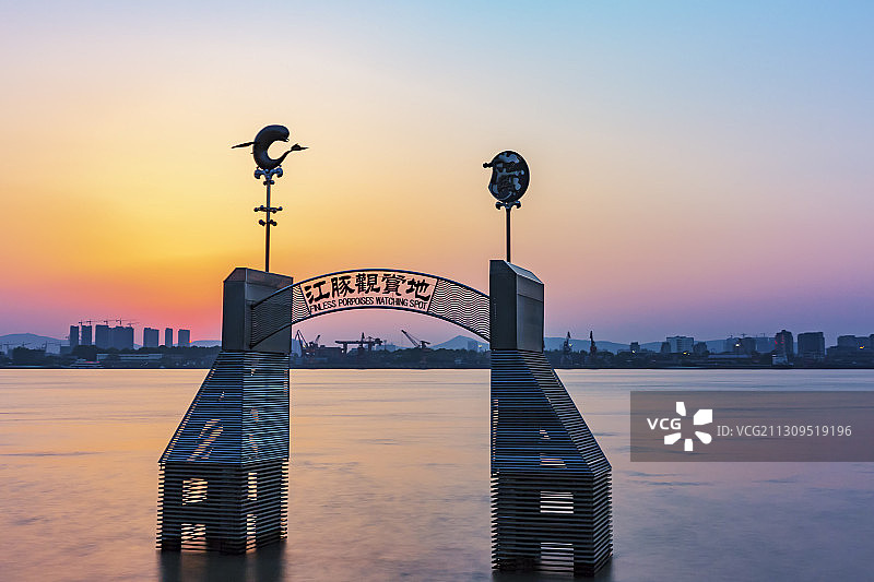 江豚观赏地图片素材