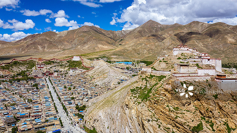 江孜宗山与白居寺图片素材